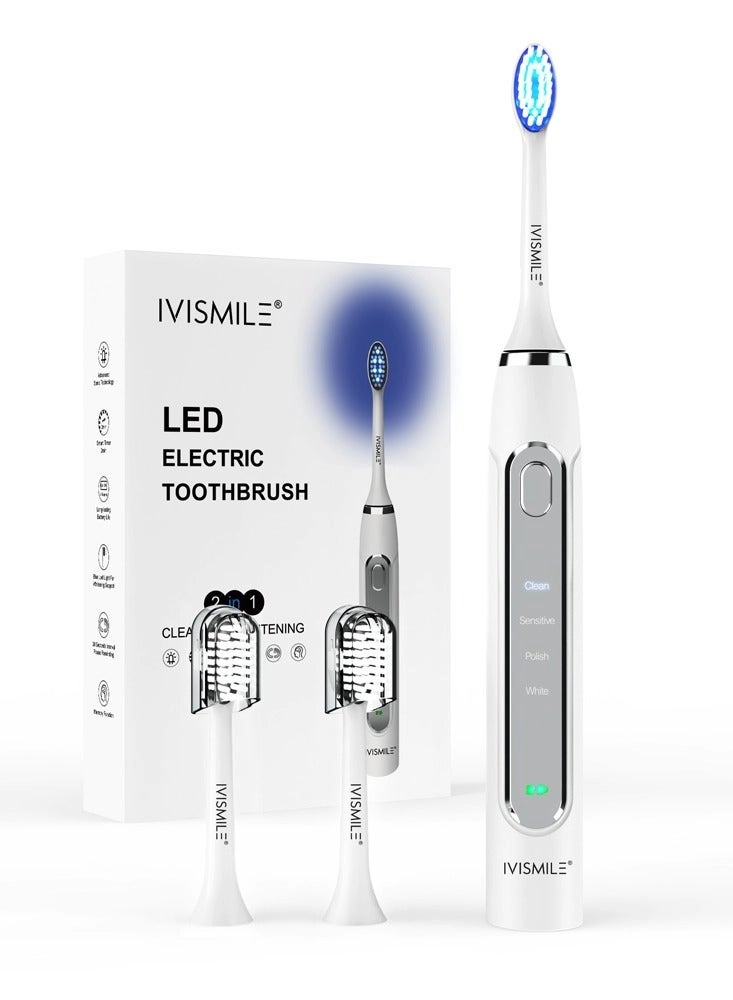 xozgdovg Electric Toothbrush - 42,000VPM 2 Brush Heads IPX7 Waterproof