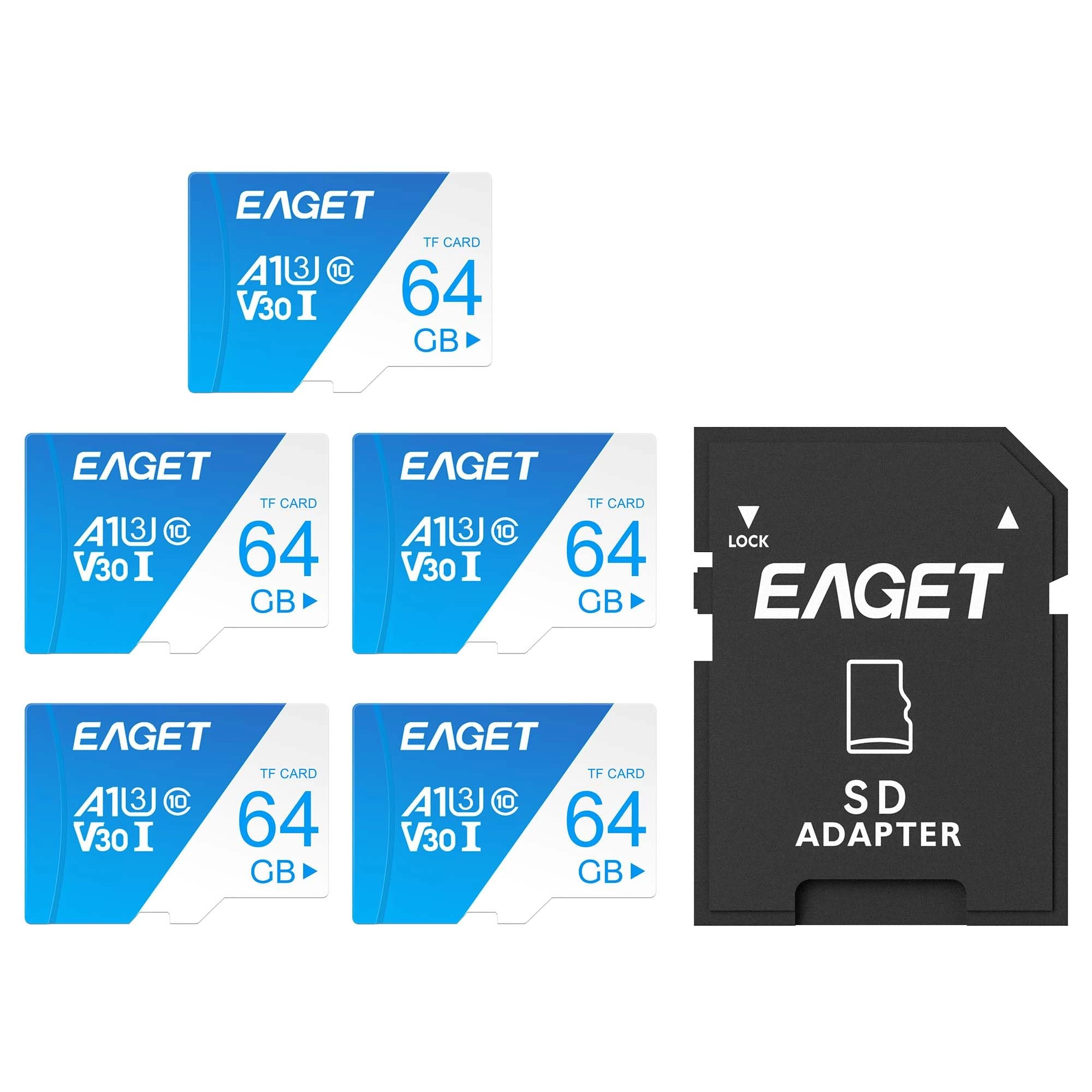 Shenzhen Eaget Industry Co., Ltd. T1-TF-64-5P1A-US-JX-02-us - 64GB Pack
