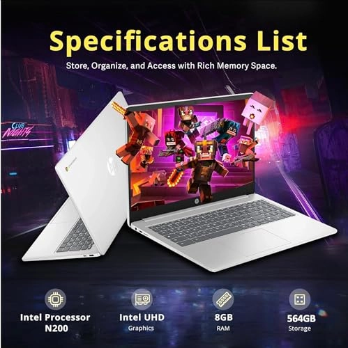 2025 Premium Chromebook - 15.6'' 564GB 8GB 64GB N200