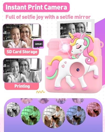 instant print camera for kids - 1080P 8MP