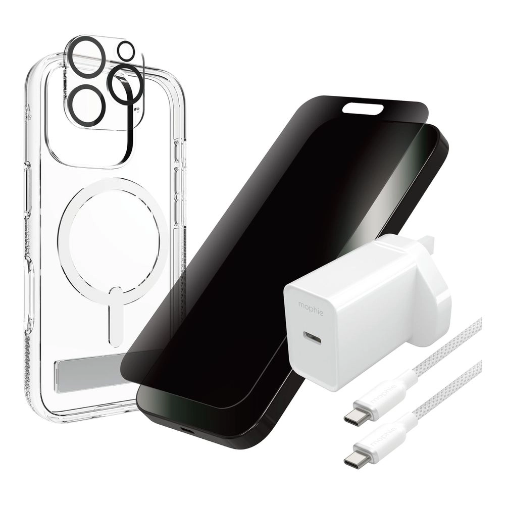 ZAGG Privacy Glass Screen Protector + Anti Glare Glass Camera Lens Protector for iPhone 16 Plus