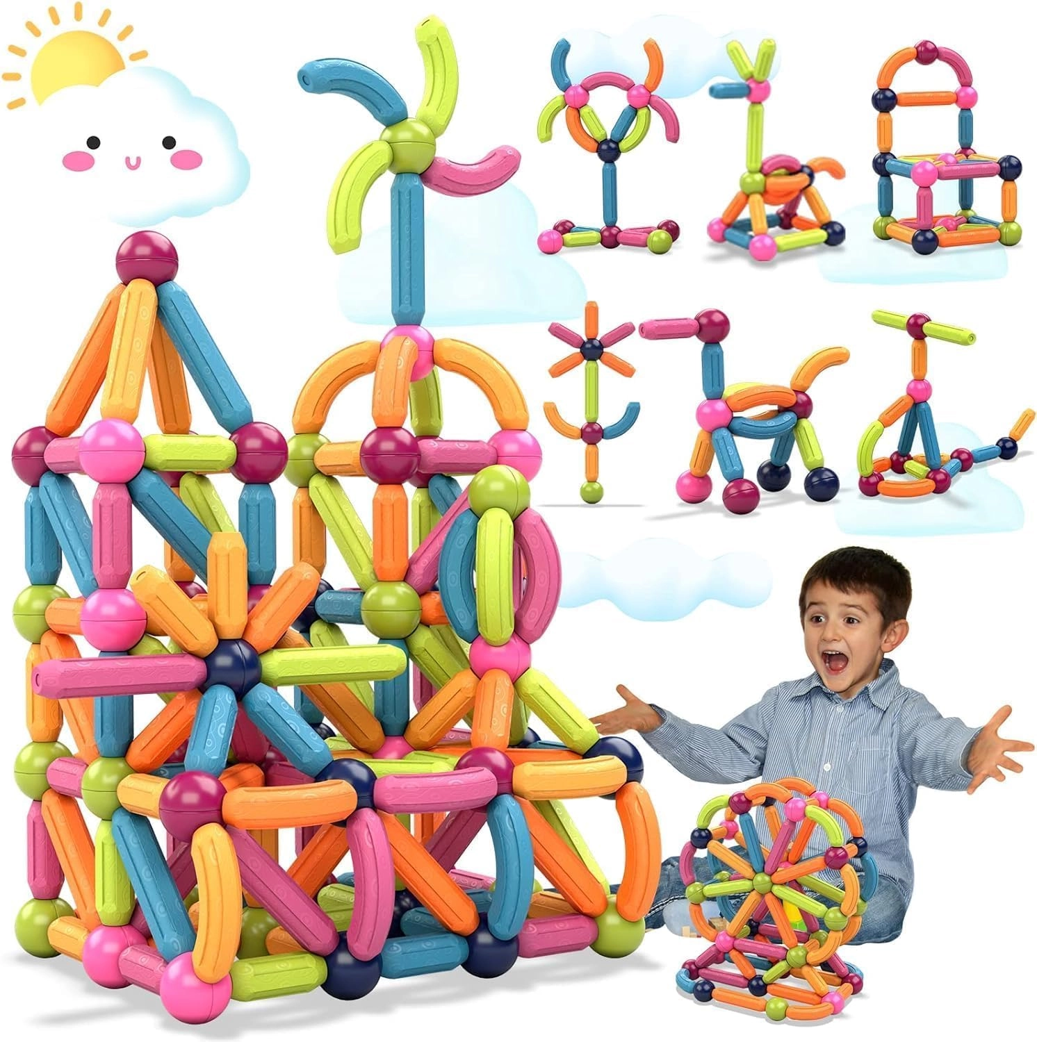 Umadiya Magnetic Sticks Building Blocks - 36 pcs