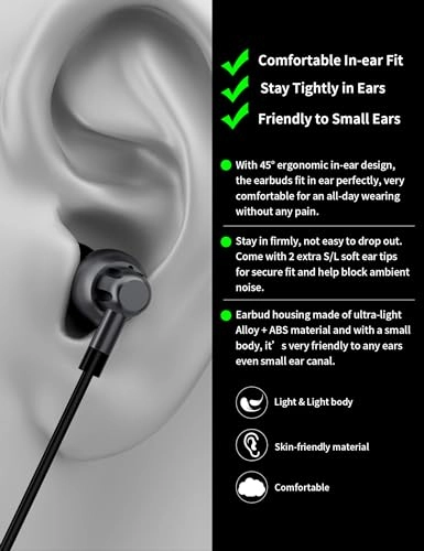 USB C Headphones Wired Earbud