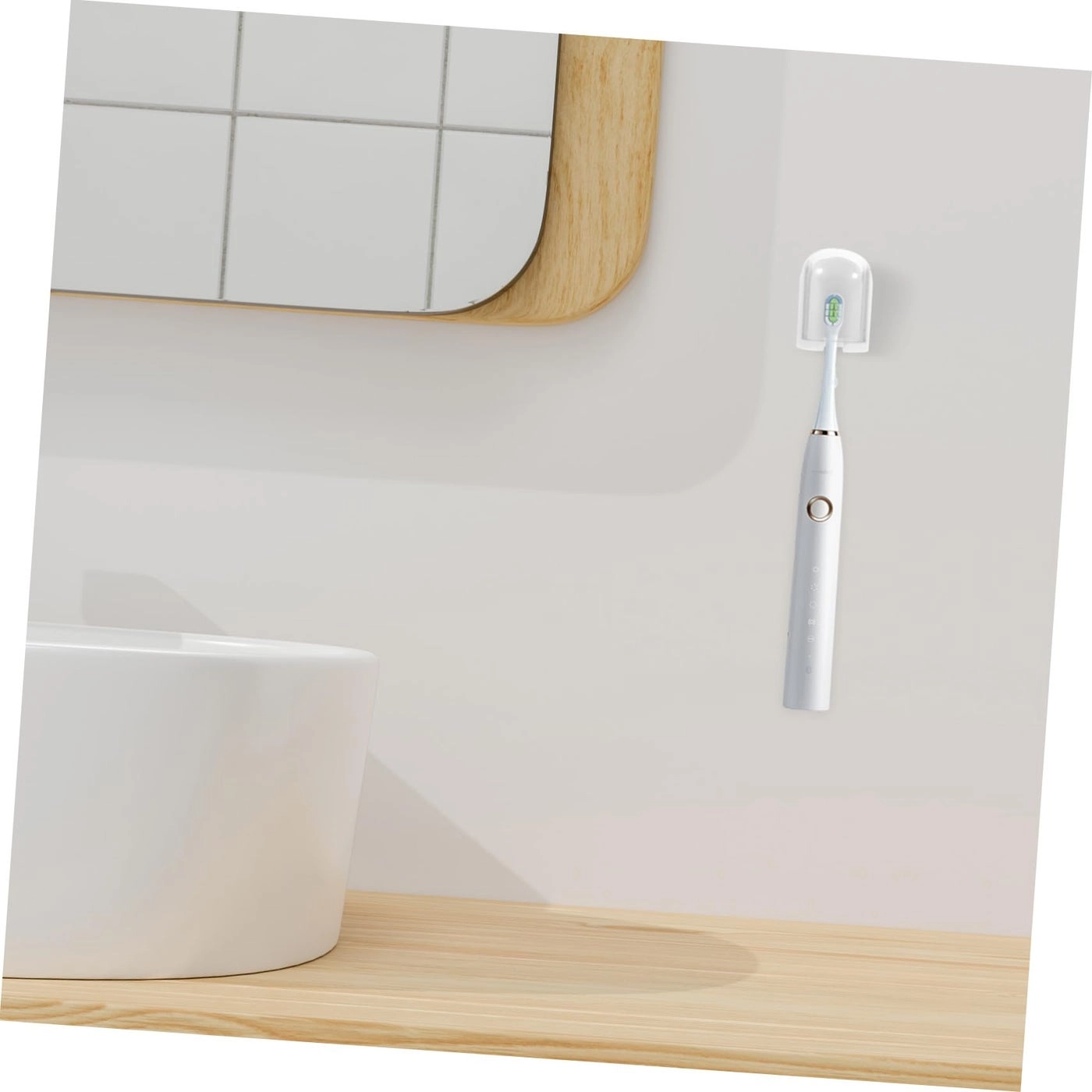 Toothbrush Holder - Adhesive Wall Mount Electric