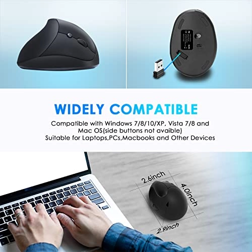 Ergonomic Mouse - Bluetooth (5.0/3.0) USB