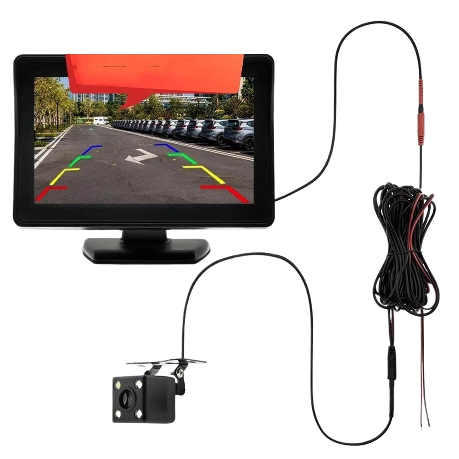 Rear View Camera with Monitor - Night Vision Wired