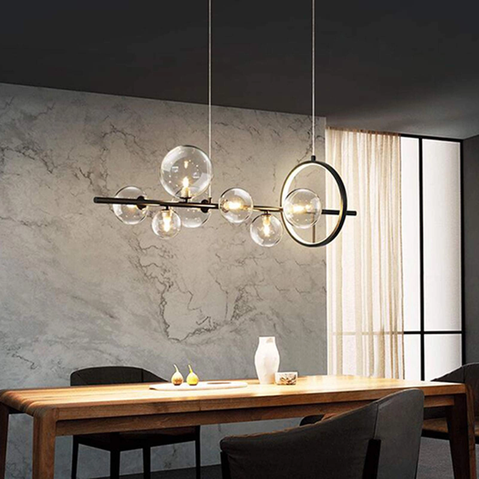 G4 Nordic Art Ball-in-the-ball Chandelier - Dimmable