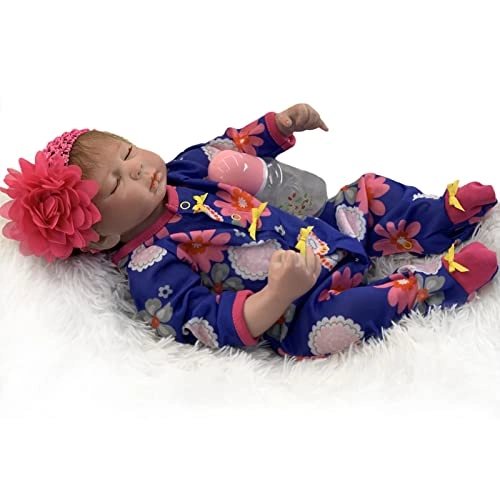 Reborn Baby Doll - 20 Inch Soft Vinyl Cotton Body Closed Eyes Ages 3+