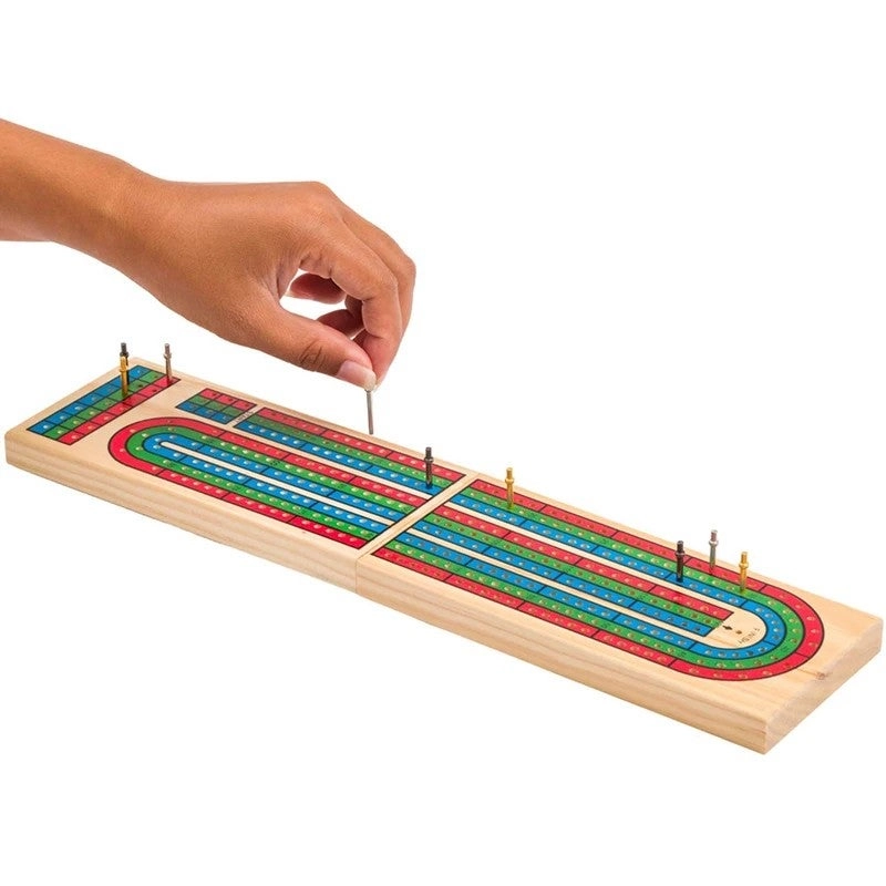 Folding Cribbage Board - Wooden Peg Set