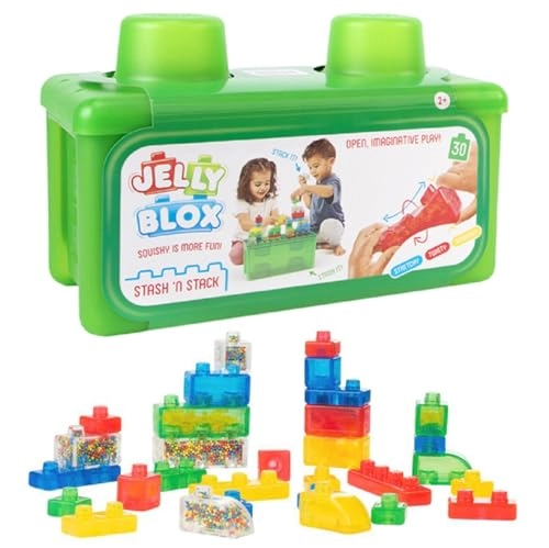 Jelly Blox Stash 'N Stack 2-in-1 Storage Case - 30pcs