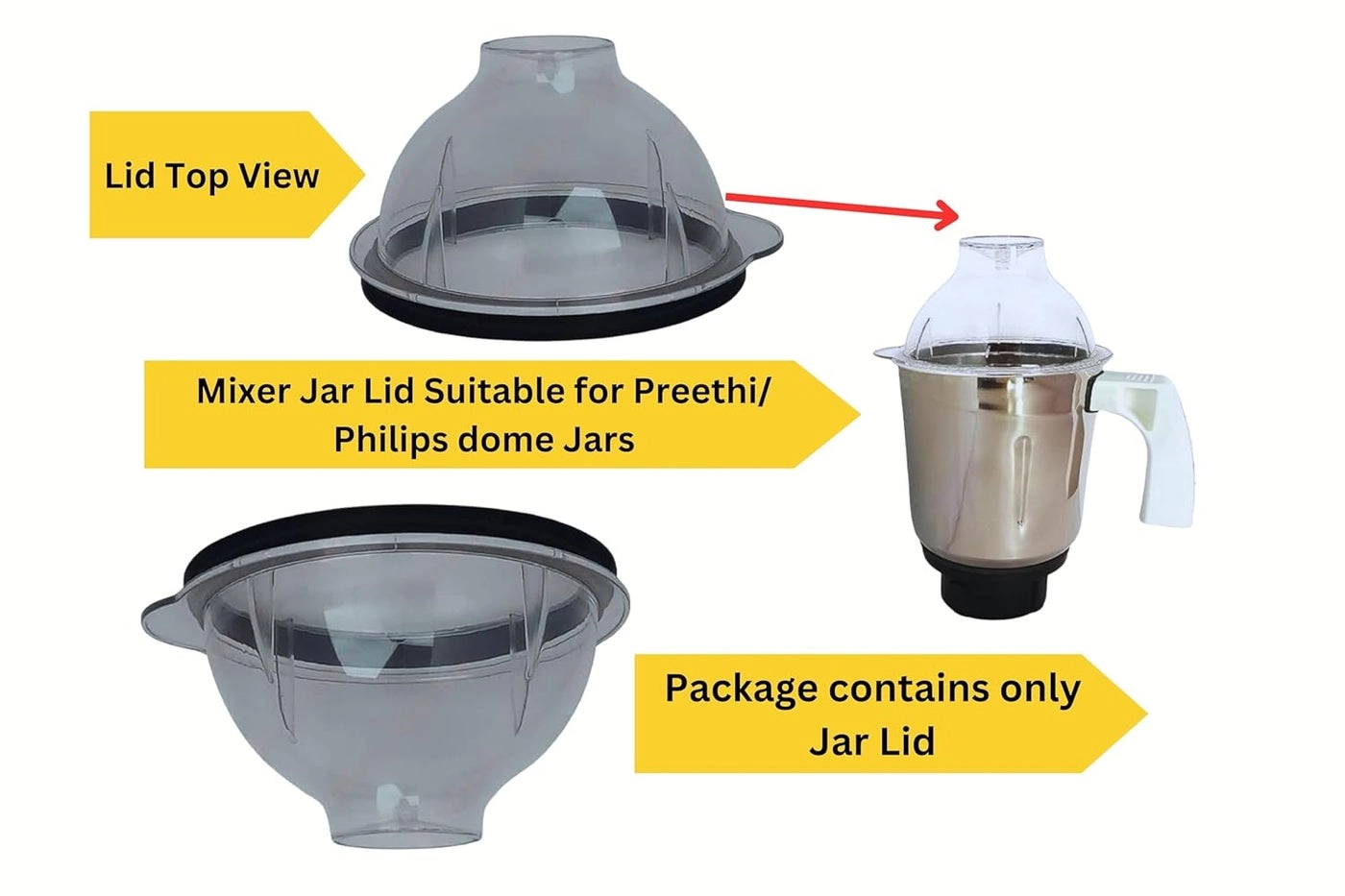 DomeBig jar lidCap - 1 Litre