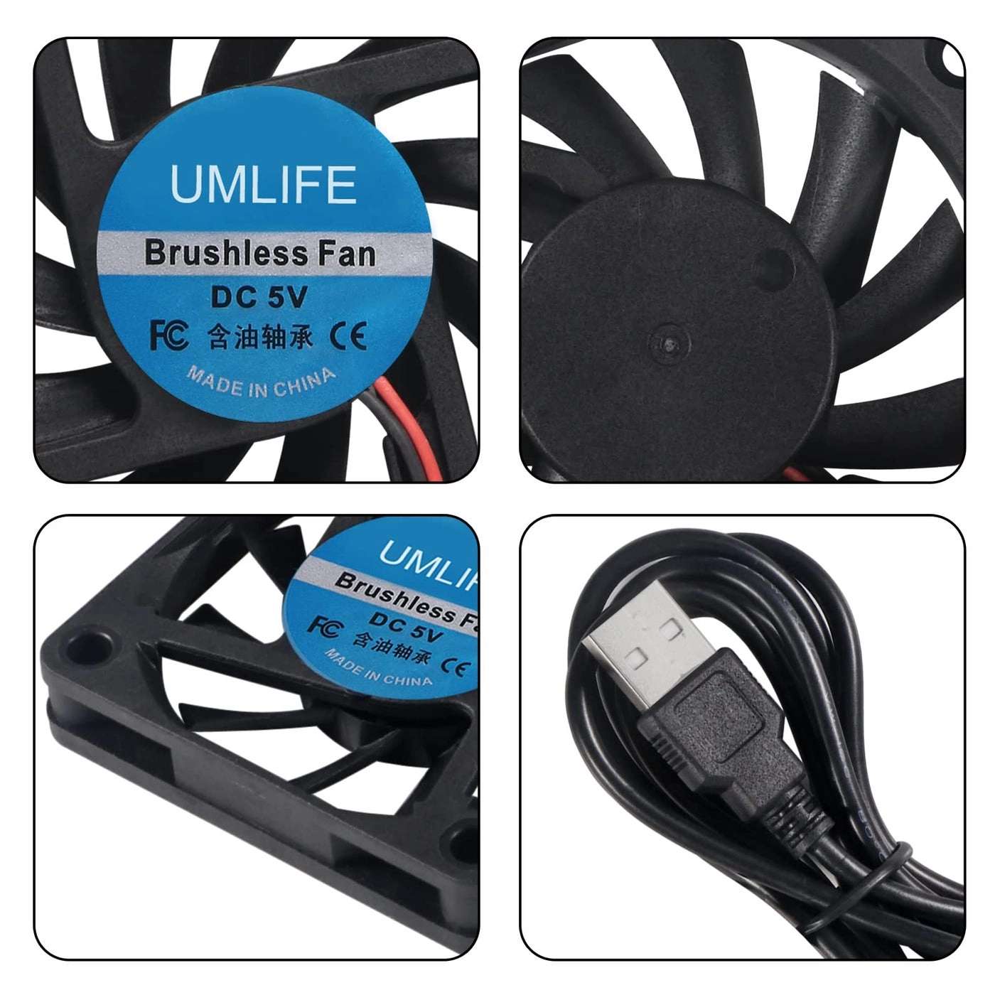 USB Fan - 4 fan(s) 60mm