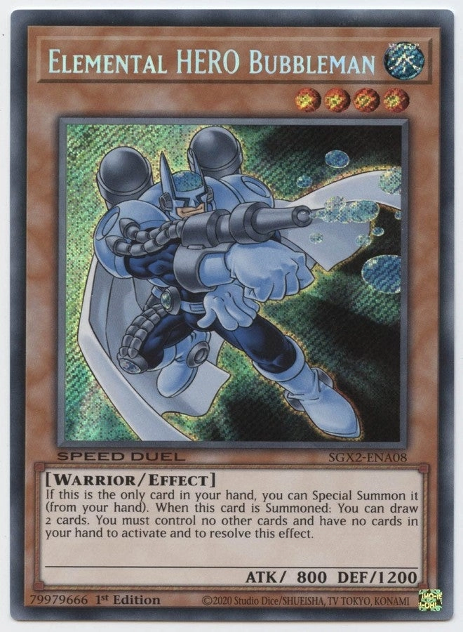 Yu-Gi-Oh! Elemental Hero Bubbleman SGX2-ENA08 - 1st Edition