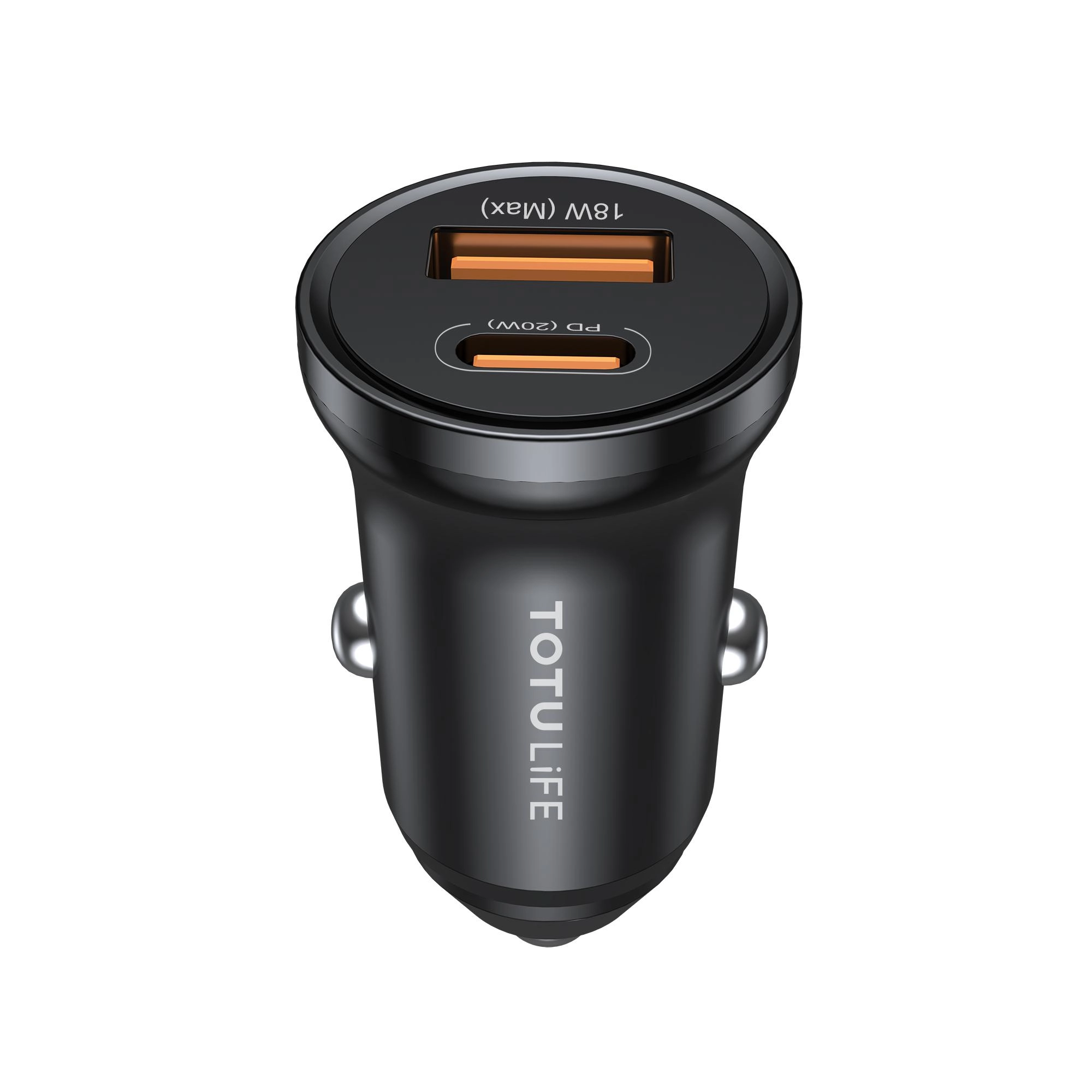 TOTUDESIGN Mini Car Charger - PD 20W QC Black