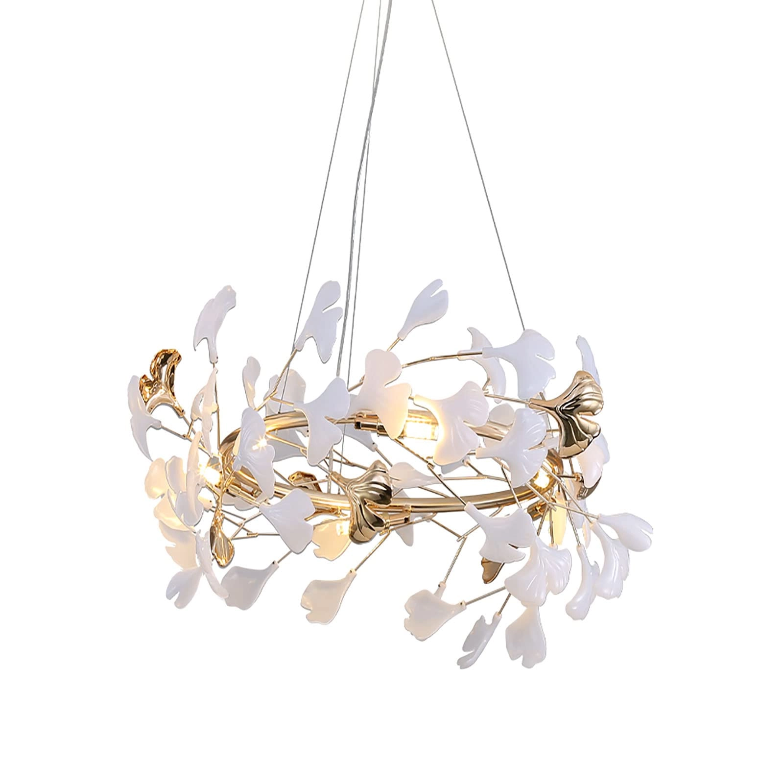 Scandinavian Artistic Long Chandelier - Golden 120*35cm 4 Head
