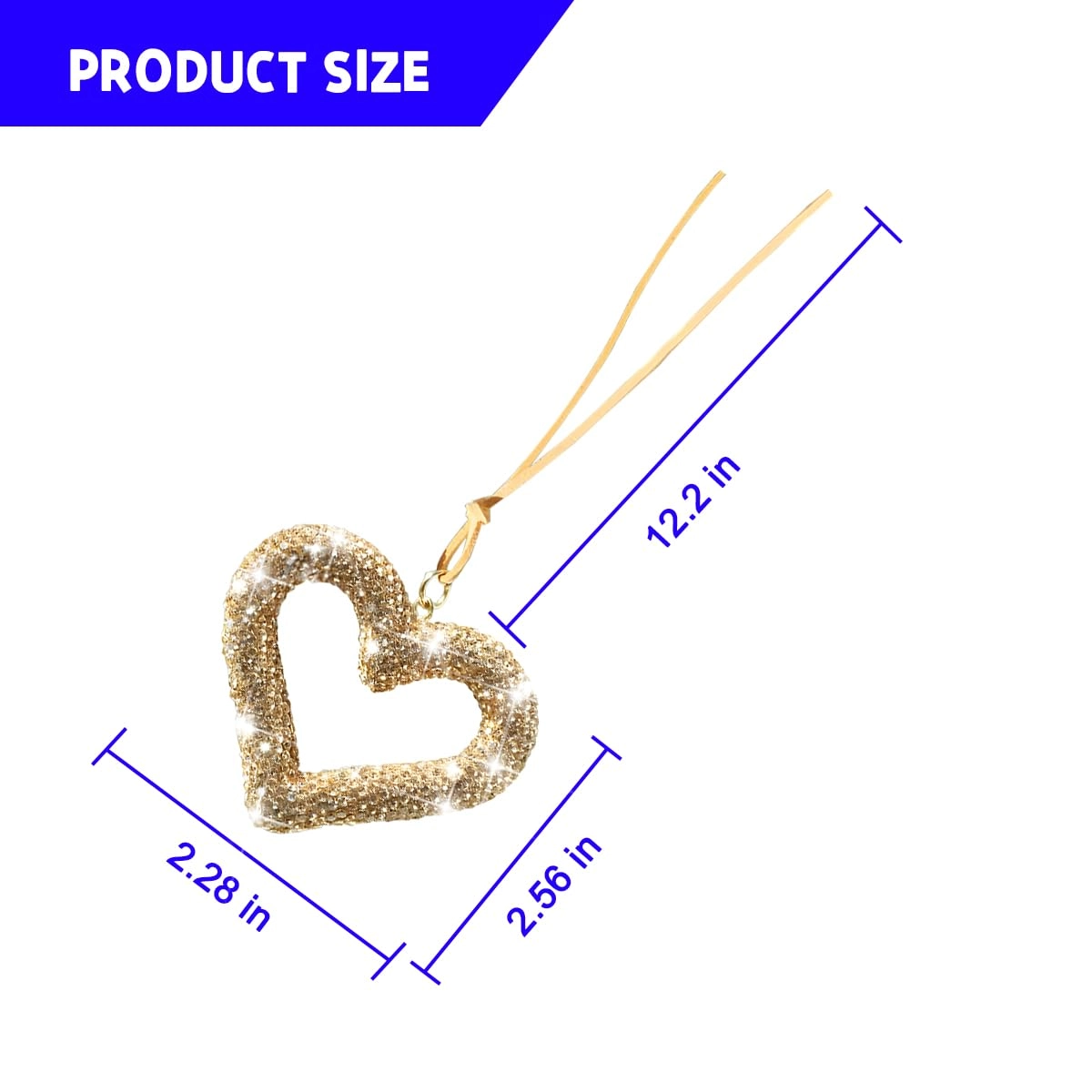 Bling Heart - 12.2in Silver