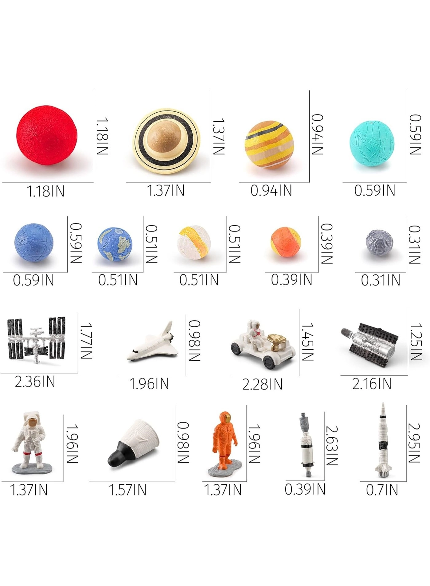 Solar System Model Set - 19 pieces