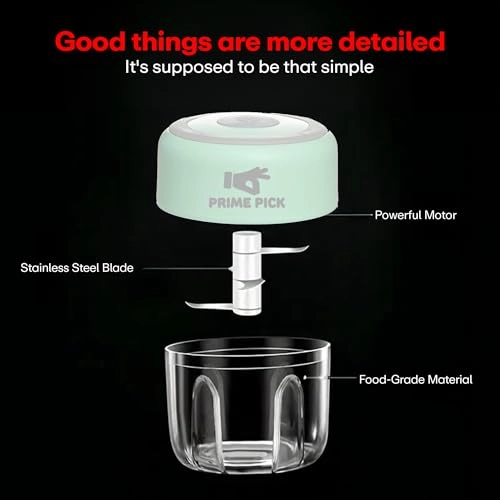 Mini Electric Garlic Chopper - 250ml USB Rechargeable