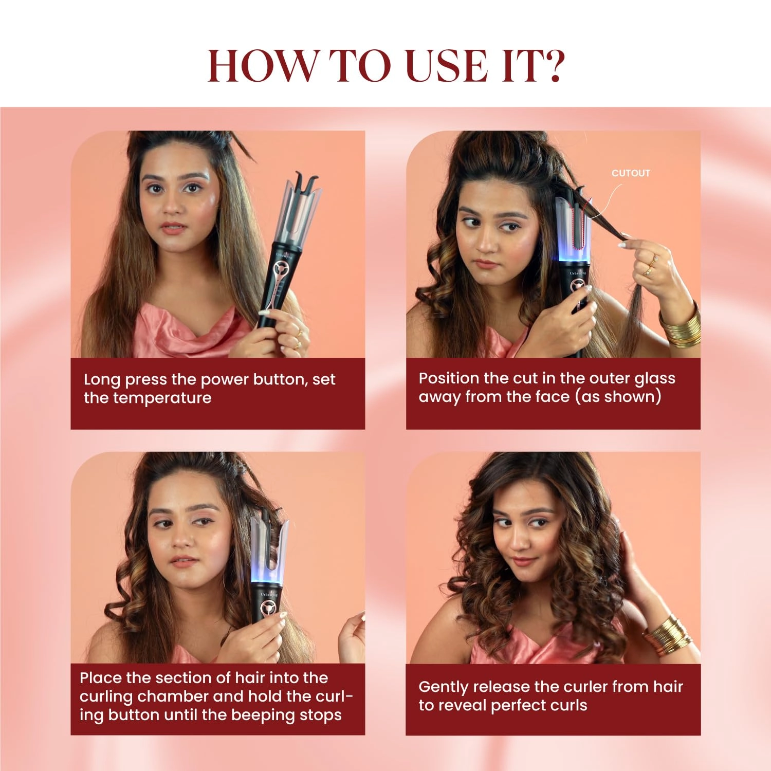 Hot Air Brush + Automatic Hair Curler + Hair Straightening Brush
