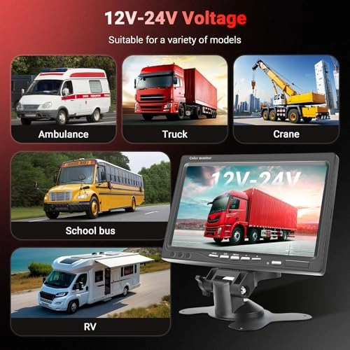 Backup Camera - 720P Night Vision + AHD Monitor - 7 inch Bluetooth