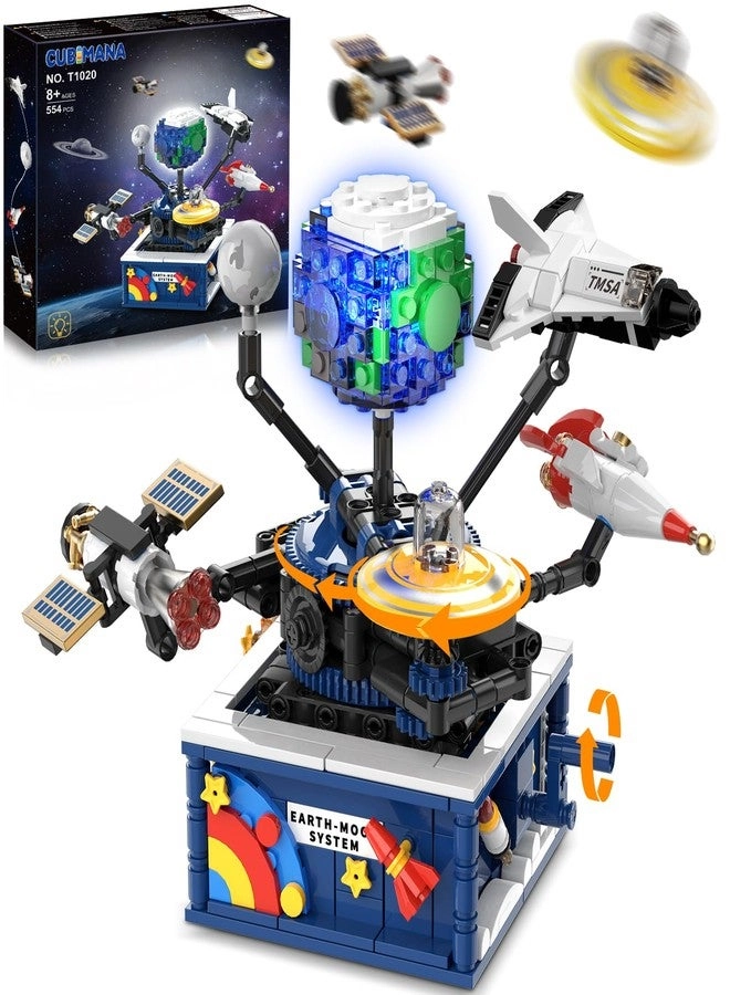 CUBIMANA Planet Rotatable Space Sets - Earth & Moon 554 pcs