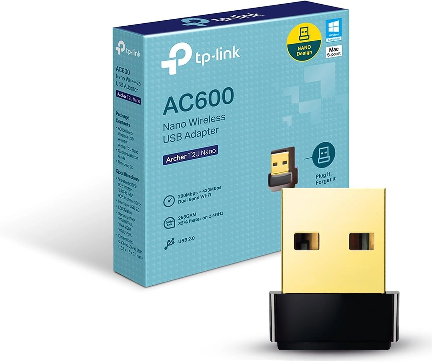 TP-Link Archer T2U Nano - Dual Band USB 2.0 Type A Wi-Fi