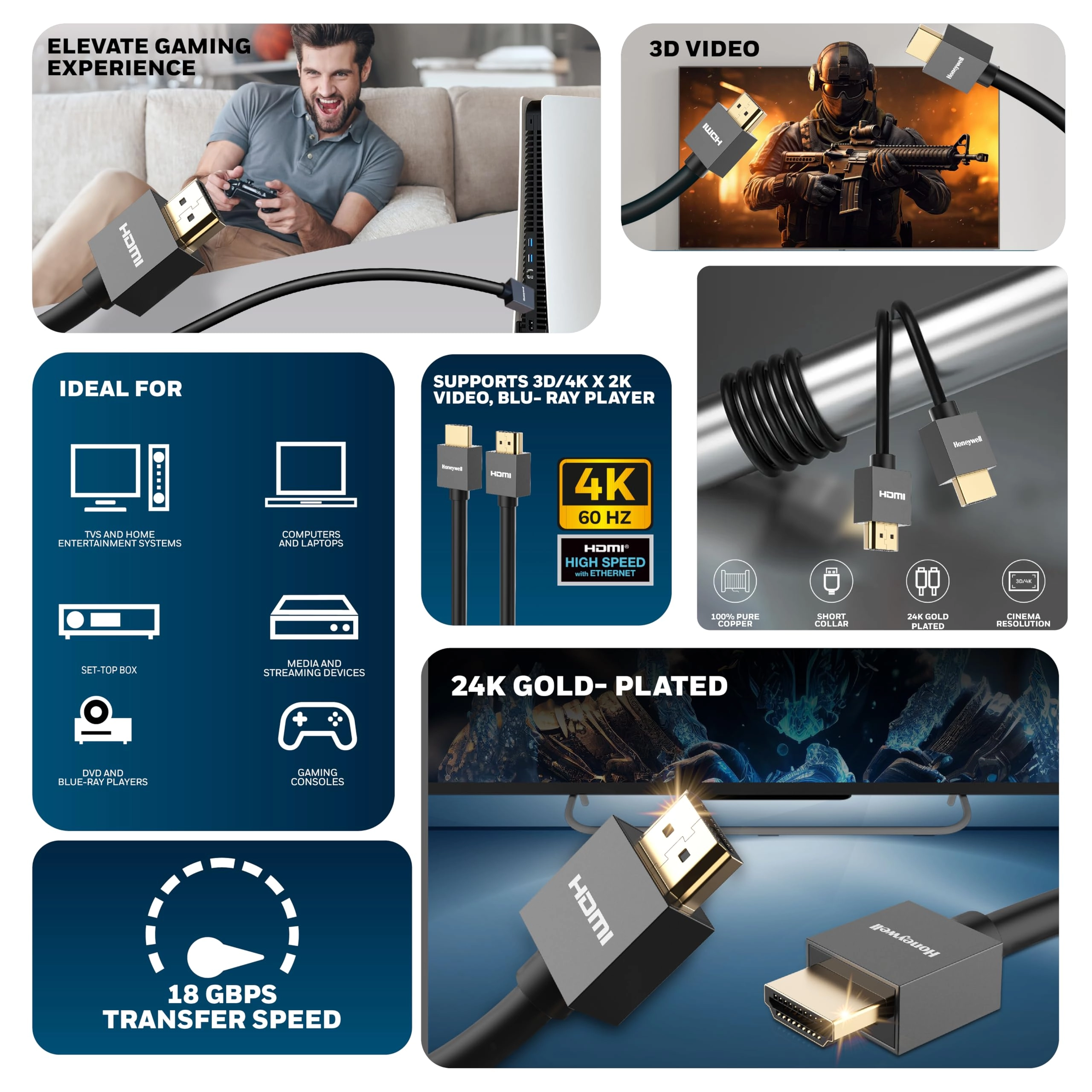 4K HDMI Cable 3m with Ethernet