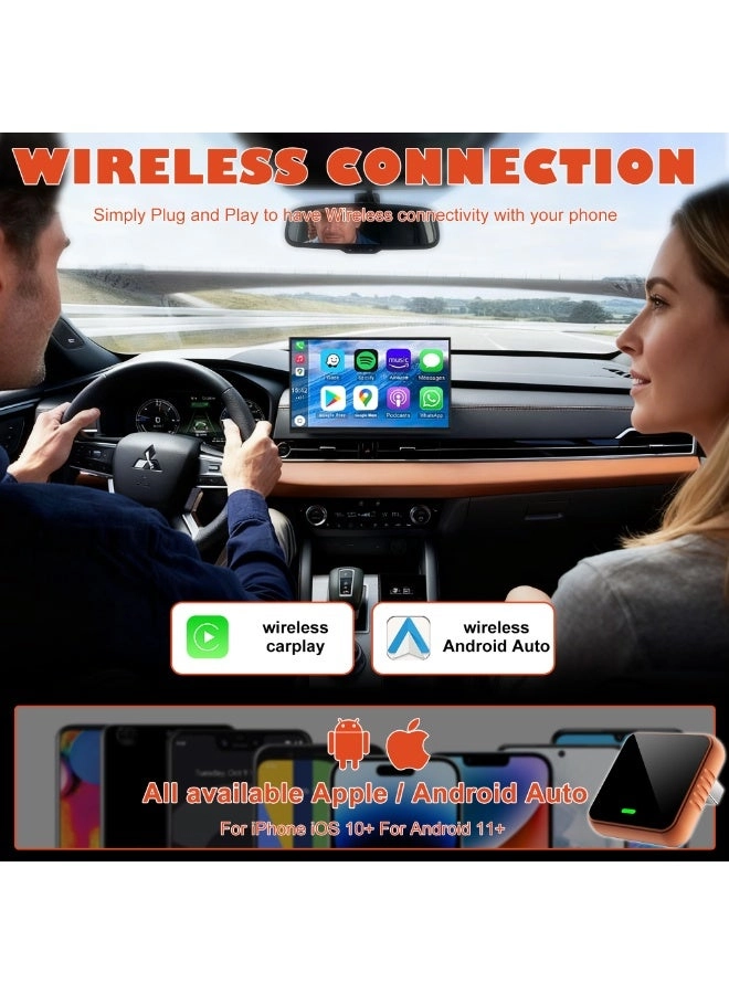 AutoLink AI+ Mini - 2-in-1 Wireless CarPlay Android Auto
