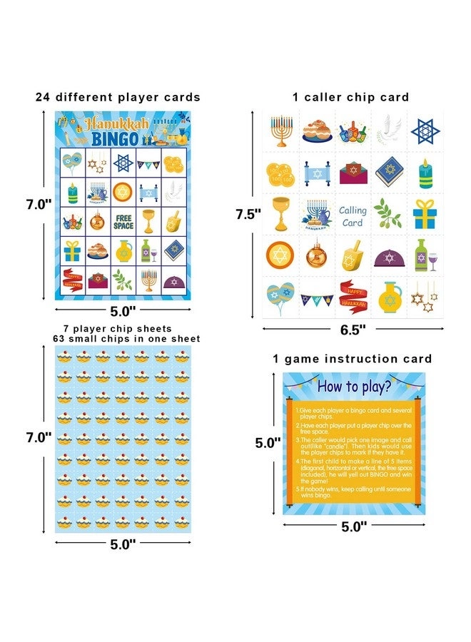 Hanukkah Bingo - Party Games 24 Players
