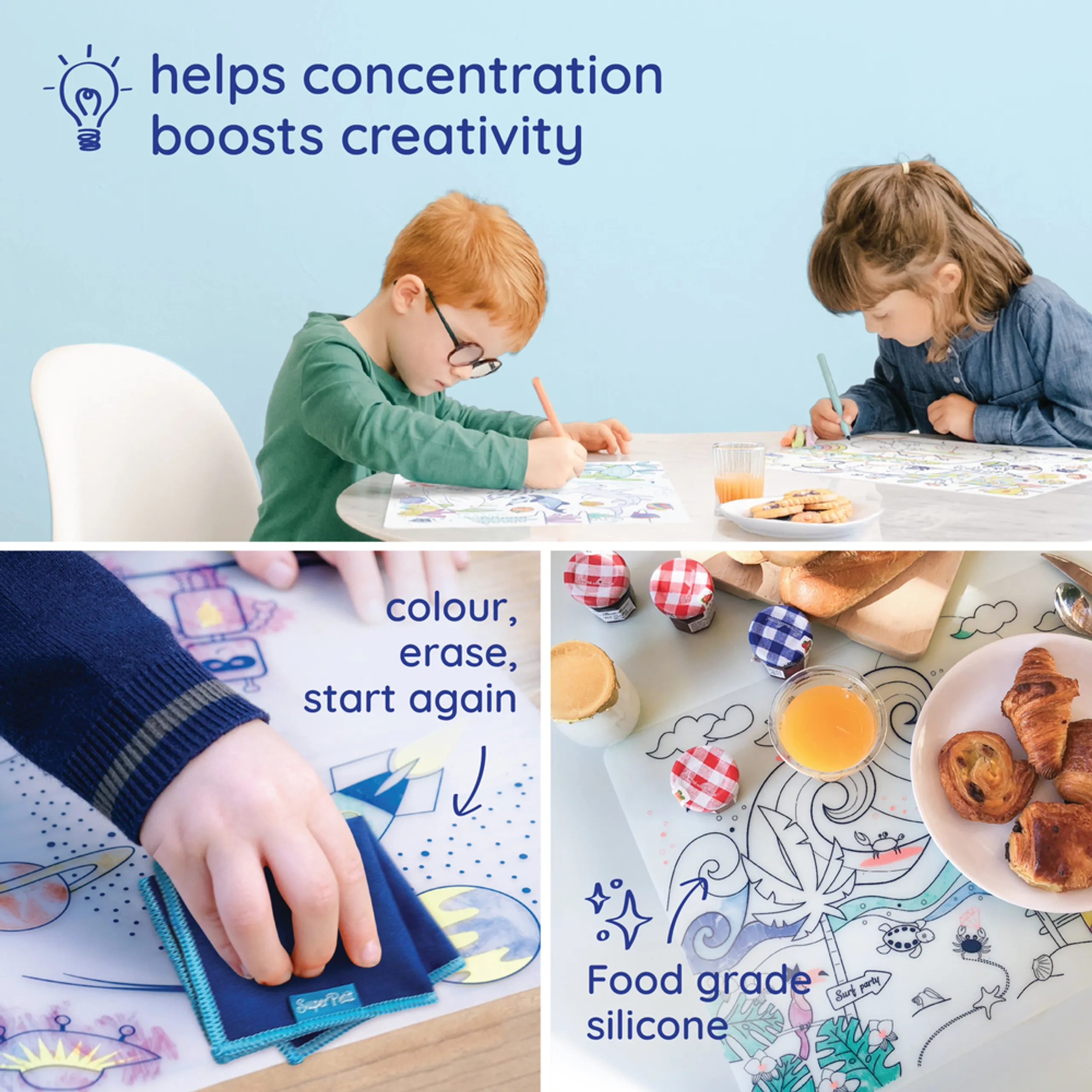 Into Space Colouring Playmat - 3+ years 7 pcs