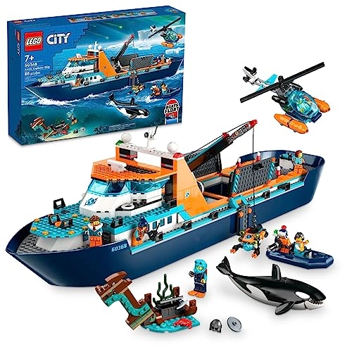 City Arctic Explorer Ship (60368) - Helicopter 7 Minifigures