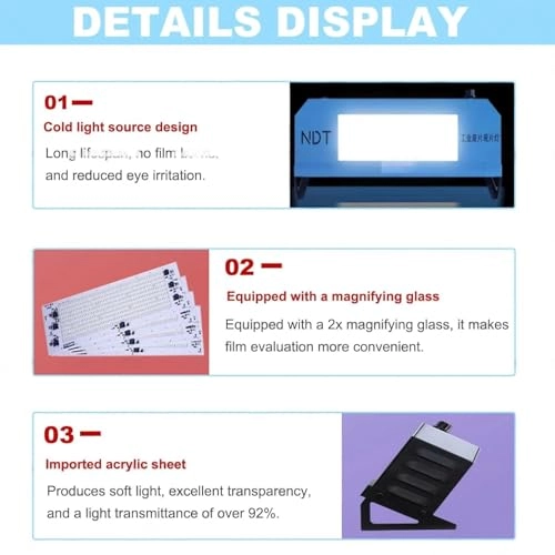 LED Film Viewer - 90000Cd/m2 229mm X 68 Mm