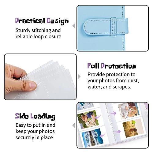 2x3" 108 Pockets Vegan Leather Photo Album