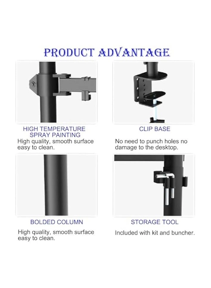 Dual Monitor Mount - 2 Monitors 32 inches 75mm or 100mm