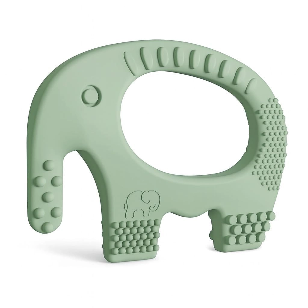 2 in 1 Teether - Beech Wood, Silicone