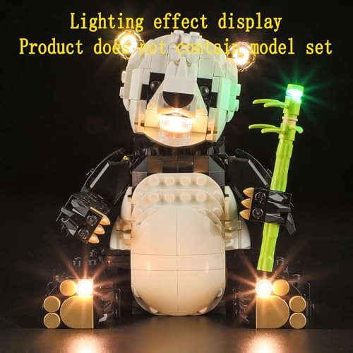 LED Light Kit - Plastic Wild Animals Panda Family for LEGO Creator 31165 1 4.5-5V
