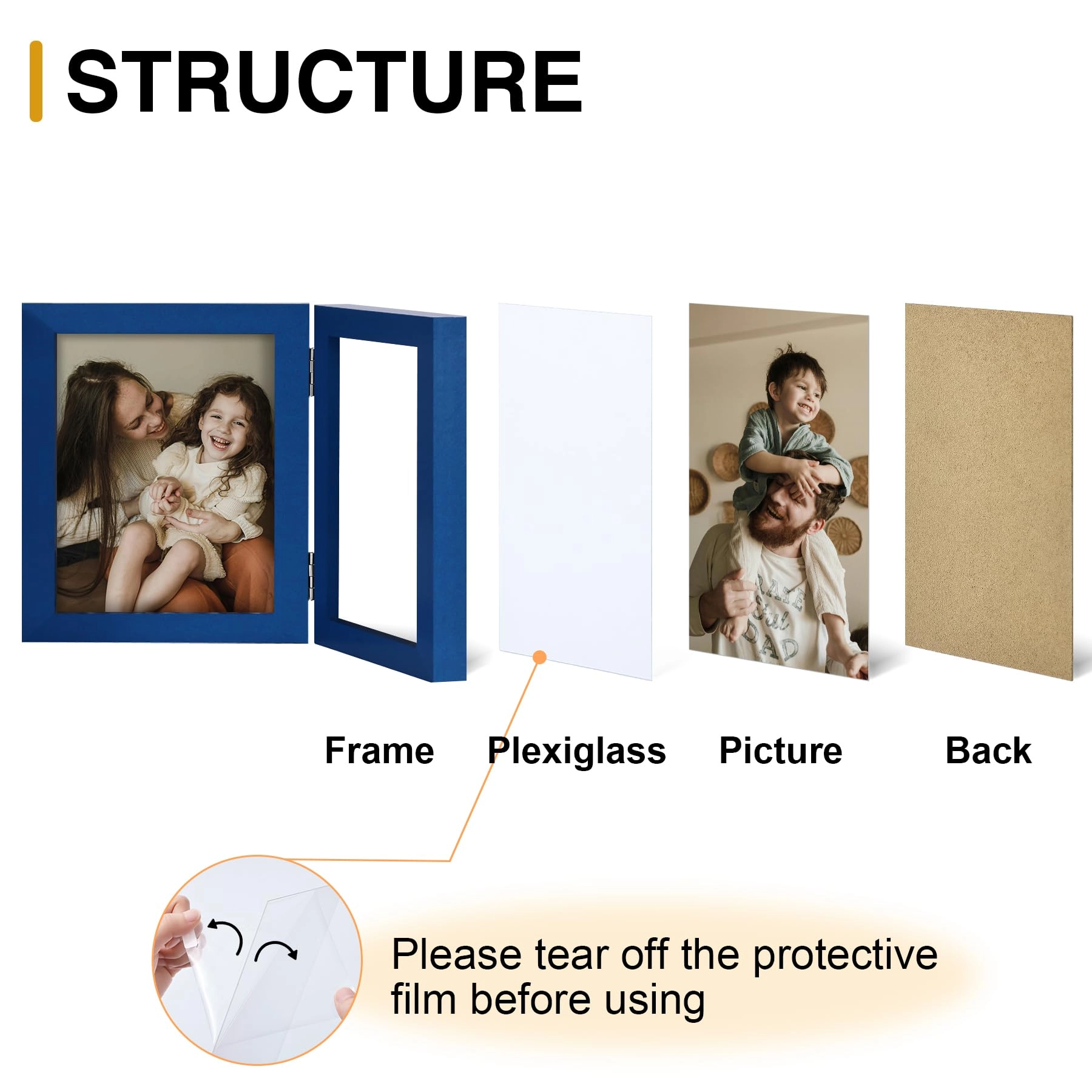 Double Picture Frame - 4x4 2.0 Count
