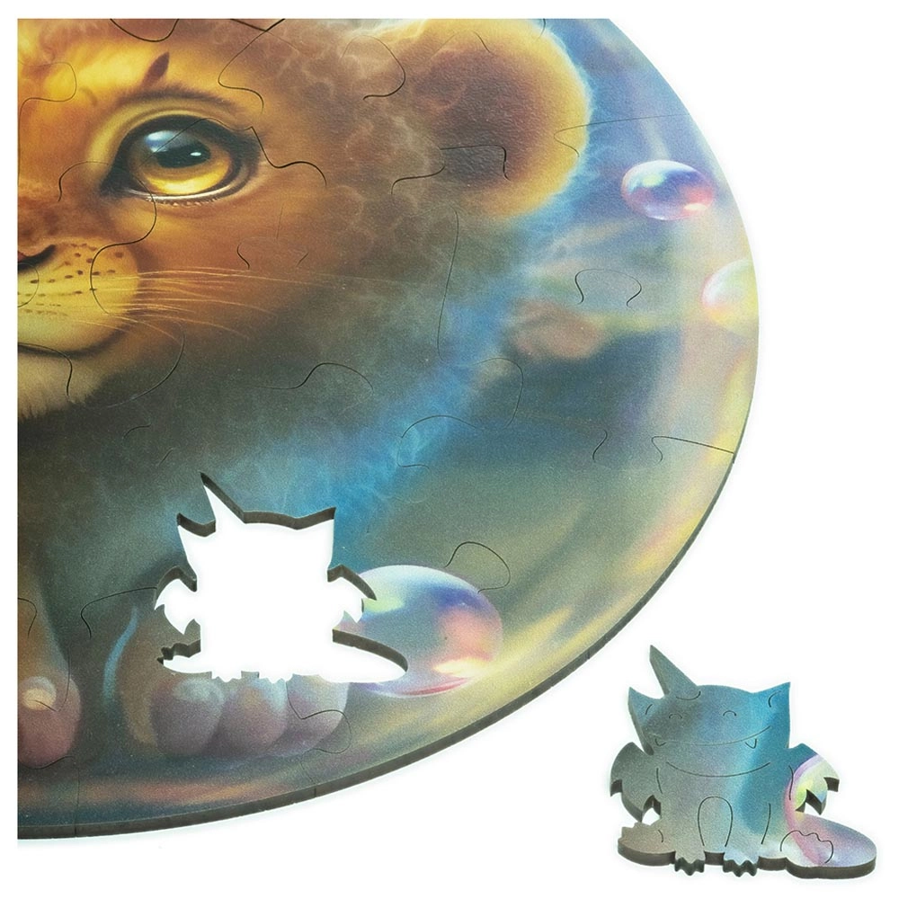 Lion Bubblezz Wooden Puzzle (4107390-Lion_Bubblezz) - 30 pcs