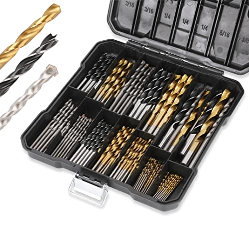 PLATINUMEDGE Multipurpose Drill Bits Set - titanium high-speed steel 140PC