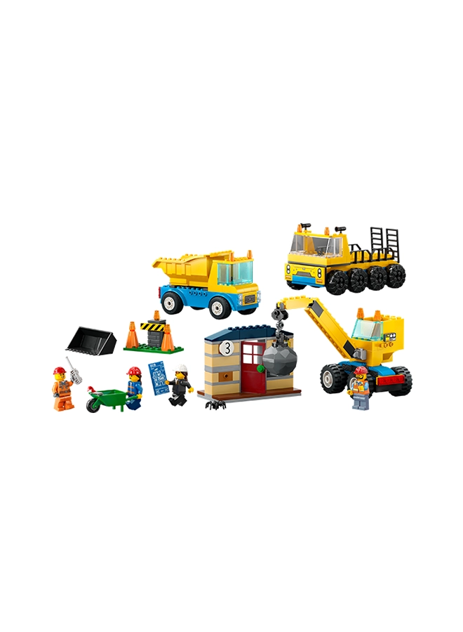 LEGO City Construction Trucks And Wrecking Ball Crane (60391)