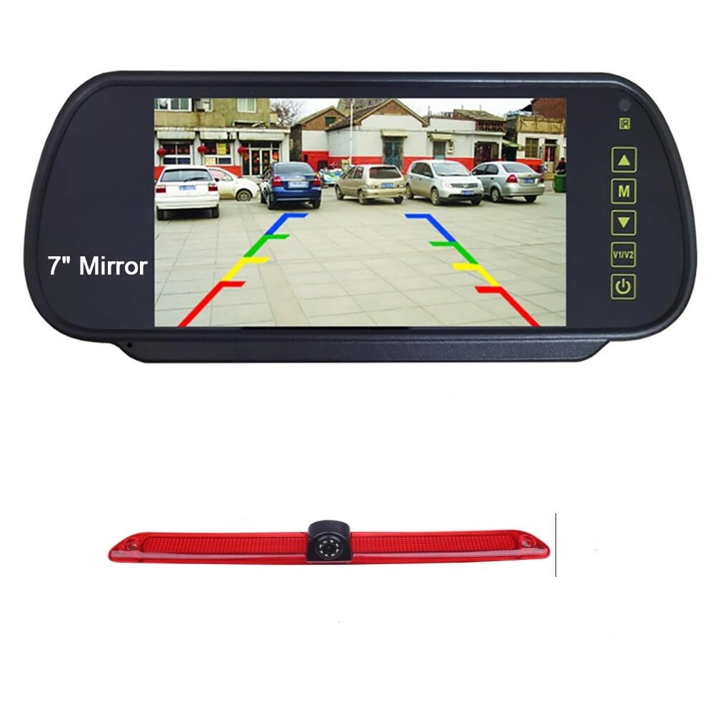 Rear View Mirror - 4.3 inch 800x480 + Brake Light Reversing Camera - Night vision 520 TV lines