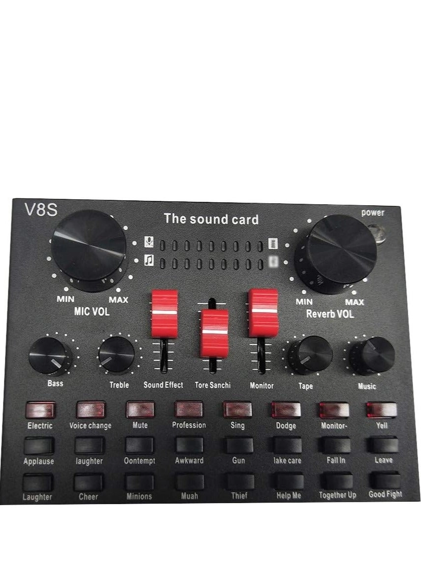 V8S Live Streaming Sound Wireless Microphone