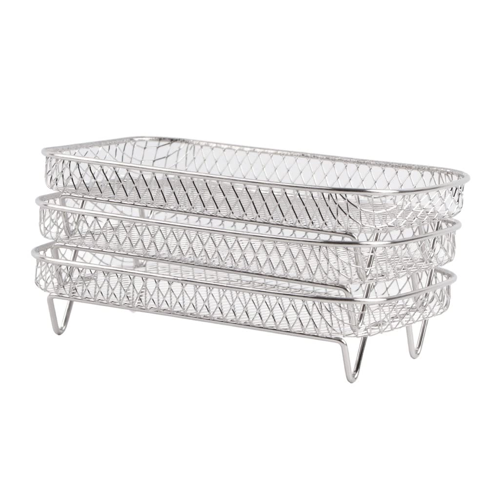 GOWENIC Three Stackable Rack - Stainless Steel 3 Pcs