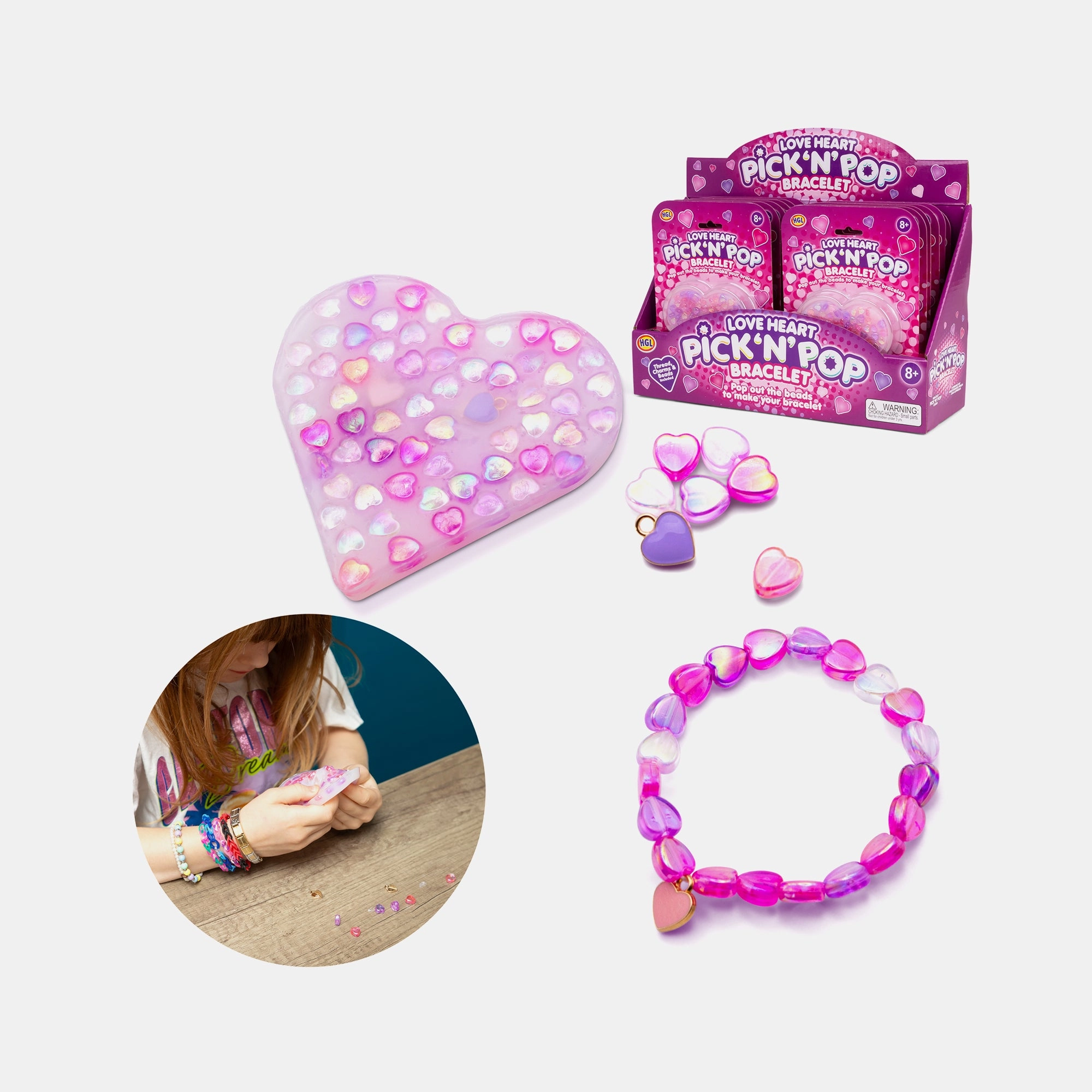 BORDERS Pick N' Pop Bracelets - Heart Edition Multicolor