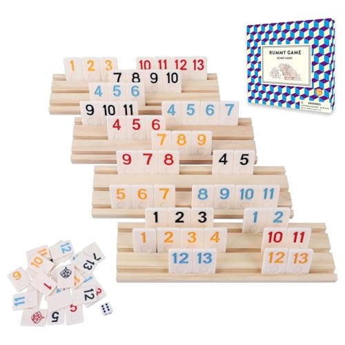 Rummy Tiles - 106 Tiles 4 Double Tile Holders