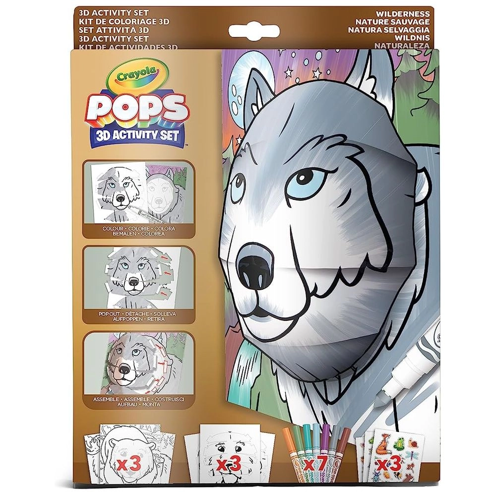 Pops 3D Dinos - 7 washable markers