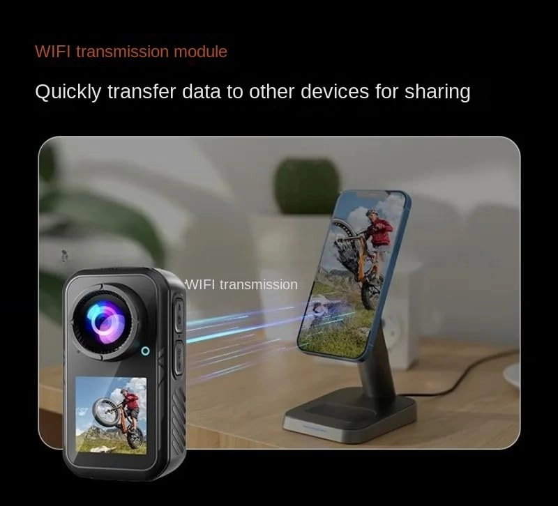 Outdoor Action Camera - 5K 6-Axis Anti-Shake Dual Screen