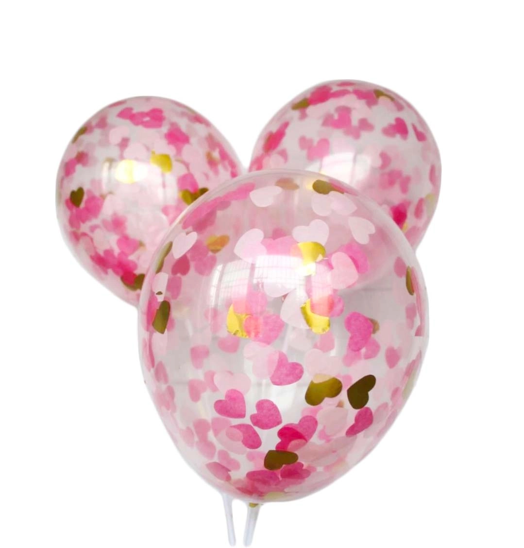 Party Time Trading LLC Hearts Confetti Balloon - 10-Piece Valentines Day