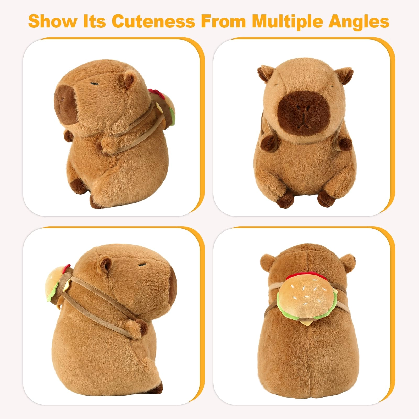 Capybara Plush - 9 inch Strawberry Hat