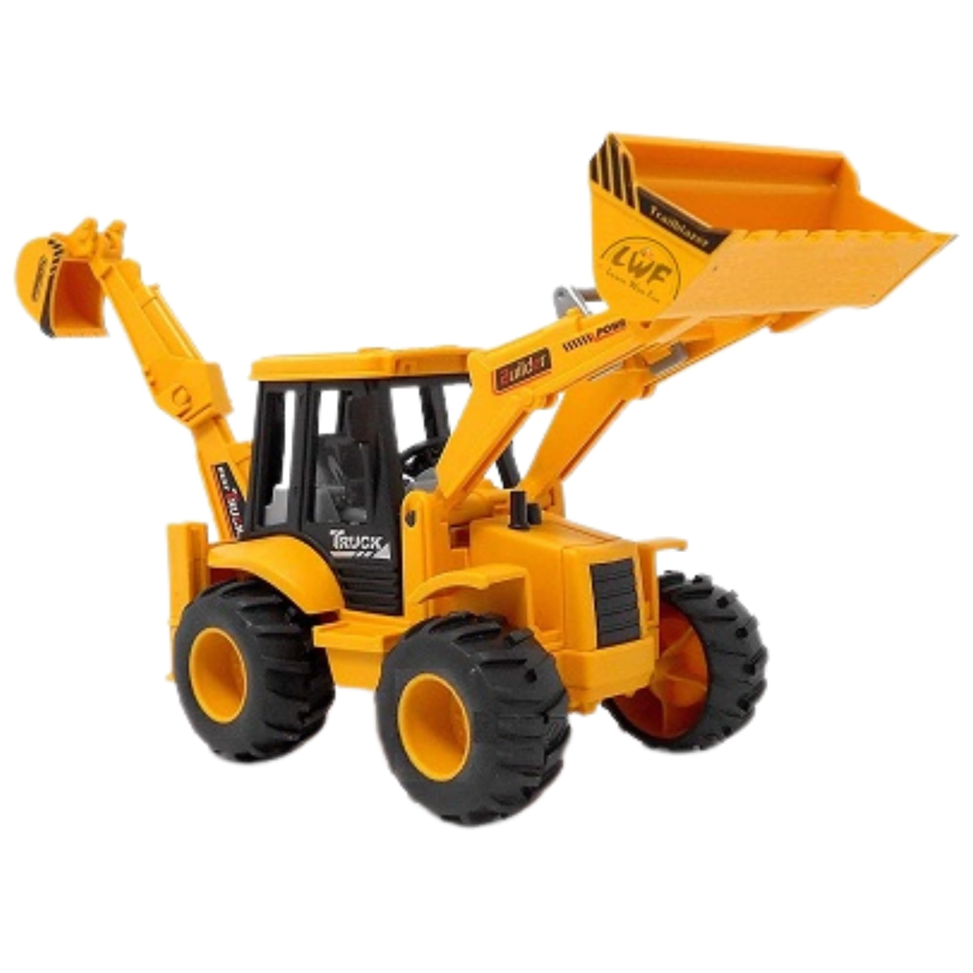 LEARN WITH FUN, LEARN WITH FUN Bulldozer and Excavator - 2 in 1 Yellow